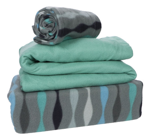 Sabana Andes Polar Estampada Ondas 1.5 Plaza