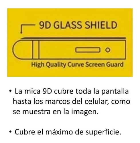 Imagen 4 de 7 de Mica Cristal 9d + Mica Cámara Xiaomi Redmi 9t