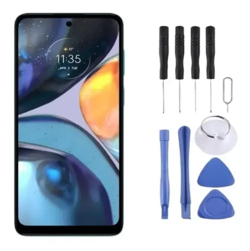 Leder-Hülle Für Motorola Moto E32/E32s – Grau, Mit Kartenfächern & Standfunktion, Rundum-Schutz