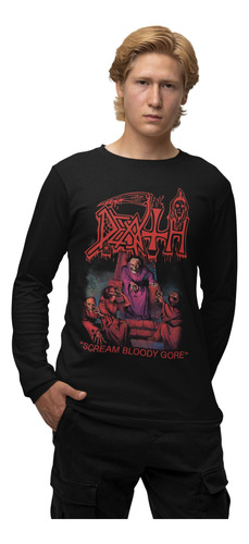 Camiseta Manga Larga Death Metal Death C8
