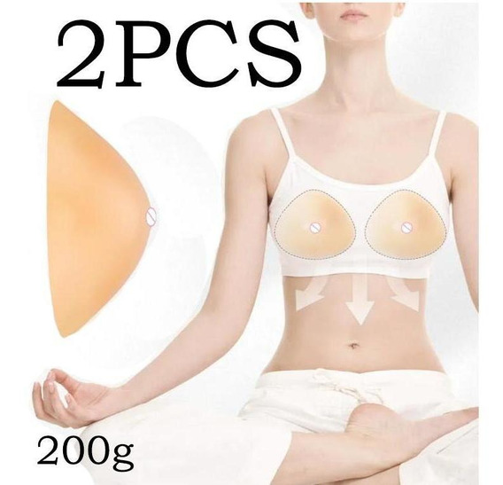 Silicona Breast Form Mastectomía Prótesis Waterdrop Shape Bra Pad Enhancer solo 1 pieza 
