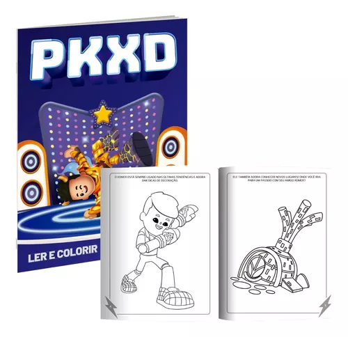 Pkxd Livrão De Atividades E Personagens Para Colorir Com 64 Paginas + 50  Adesivos, Livro Pk