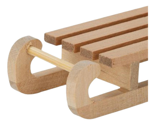 Accesorios De Muebles En Miniatura De Trineo De Madera Para