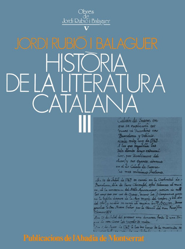 Història De La Literatura Catalana, Iii (libro Original)