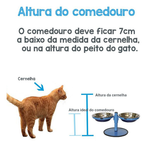 Imagem 2 de 3 de Comedouro Pequeno Duplo Inox Altura Ajustável - Vermelho
