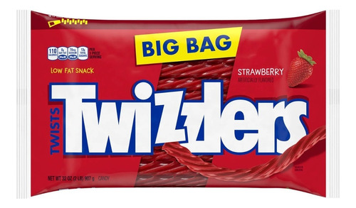 Caramelo Suave Fresa Strawberry  Big Bag 907 G - Twizzlers
