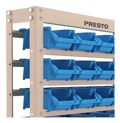 Kit Estante Gaveteiro Organizador 25 Gavetas Nº3 Azul Presto