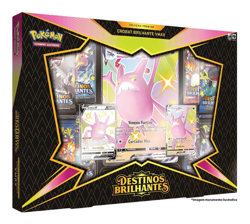Card Game Pokémon Tcg Box Destinos Brilhantes Crobat Vmax