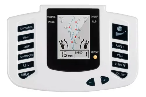 comprar Massageador Elétrico Choque Acupuntura Estimulador Muscular Cor Branco 110V\u002F220V