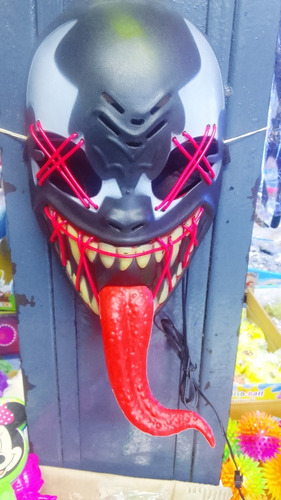 Imagen 2 de 2 de Mascara El Joker Con Luces - Halloween