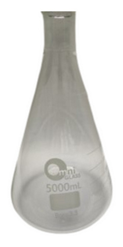 Erlenmeyer  De Vidrio De 5000 Ml, Omnilab