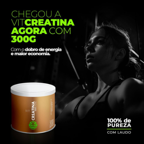 Vit Creatina Monohidratada 100% Pure 300g Vital Âtman