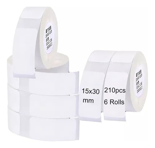 6 Rollos De Cinta Adhesiva Niimbot D11 D110, 15 X 30 Mm, 210