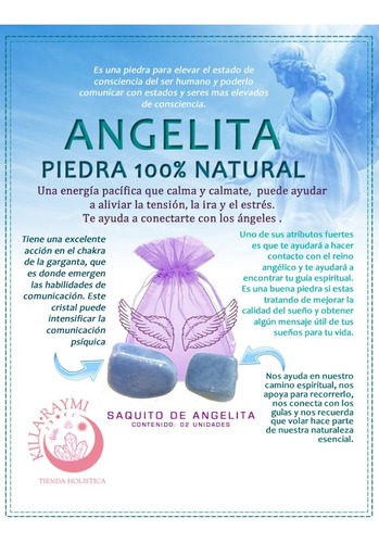Saquito De Piedra Angelita, 100% Natural 