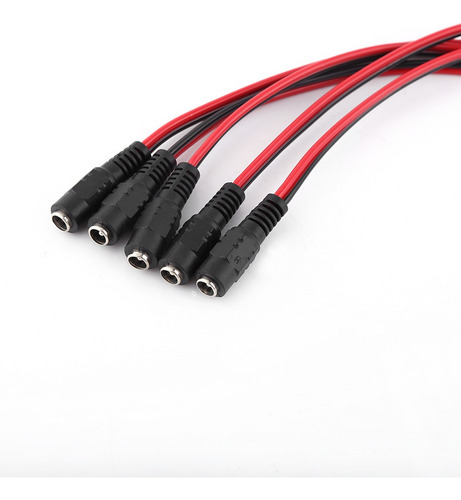 Imagen 4 de 6 de 10pcs 12v Cctv Cámara De Seguridad Dc Macho Y Hembra Enchufe