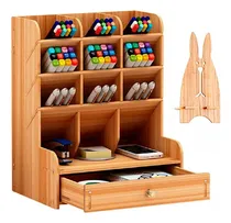 Comprar Organizador De Escritorio Porta Lapices Con Cajones Waggs