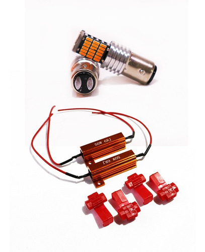 Led Pisca/meia Luz P21/5w Premium Canbus (âmbar)+canceller