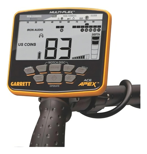 Detector De Metales Garrett Ace Apex Pack Inalambrico 6x11 Color Negro