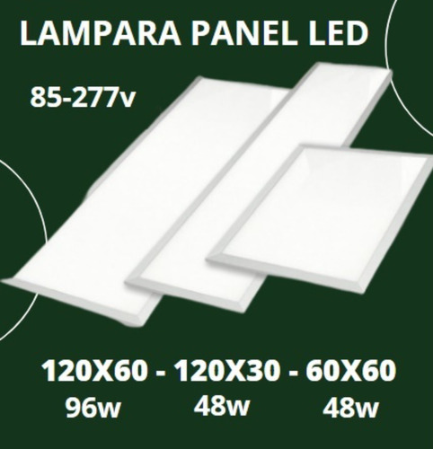 Lámpara Big Panel Led 120x60 De 96w Superficial 85-277v