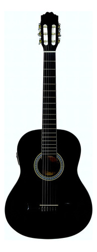 La Sevillana A-2e Bk Guitarra Clásica Nylon Electroacústica 