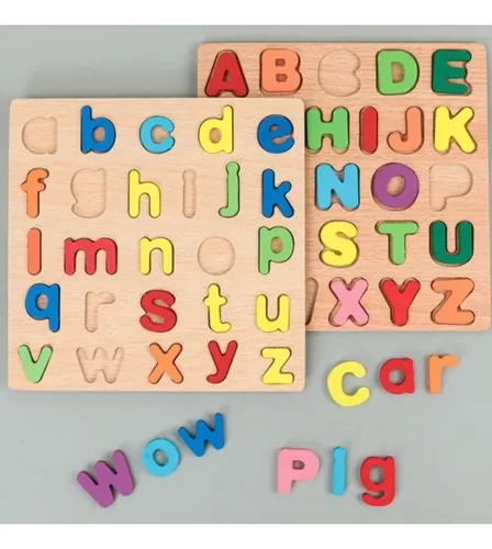 Set 3 Rompecabezas Números Letras Didáctico Encajables