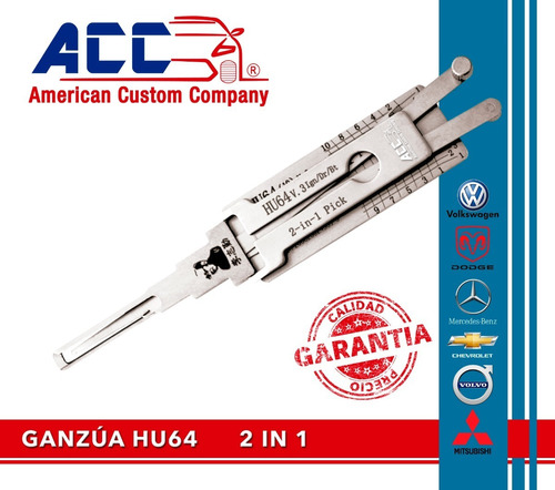 Ganzua Lishi Profesional Modelo Hu64 Cerrajero Alta Calidad