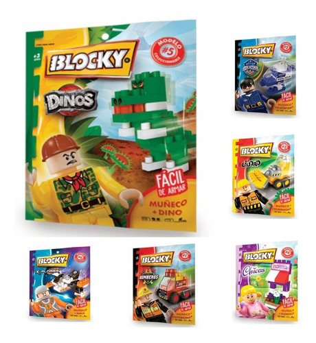 Blocky Bloques Encastre Set Muñeco Rasti Bloquecitos Juguete