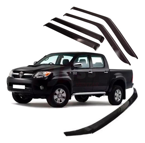 Deflector Toyota Hilux 2005 2011 Completo Capot Puerta Ad X5