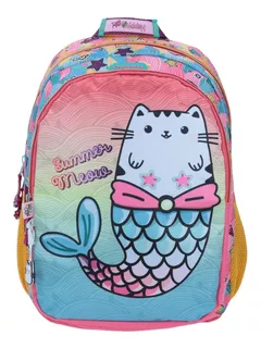 Mochila Grande Escolar Para Niña Gatito Chenson