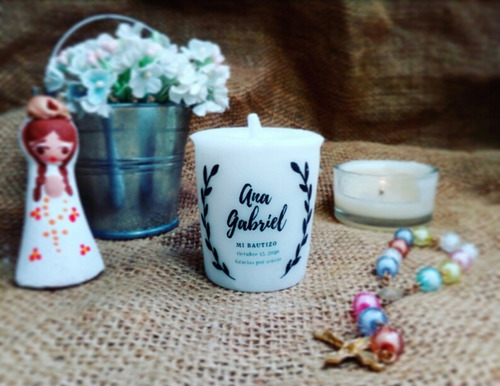 Imagen 7 de 10 de Velas De Bautizos Para Recuerdos