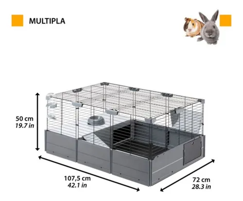 Jaula Modular Conejos Cobayos Roedores Ferplast Habitat