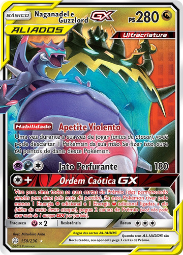  Carta Pokemon Naganadel E Guzzlord Gx