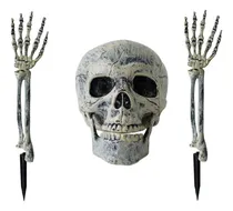 Comprar Decoracion Jardin Halloween Calavera Brilla En La Oscuridad 