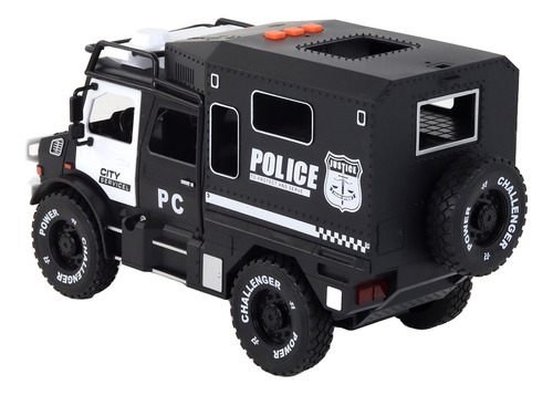 Camion Policia Blindado Carrito Friccion Luz Sonido Juguete Color Multicolor