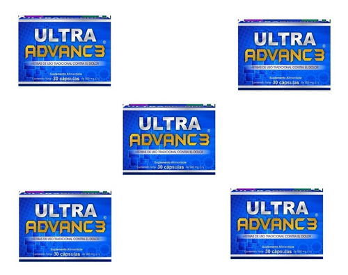 Ultra Advance 5 Cajas Con 30 Capsulas De 500mg