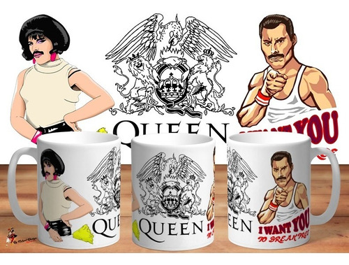 Taza Queen Freddie Mercury I Want Yo Break Free 4k Art 02