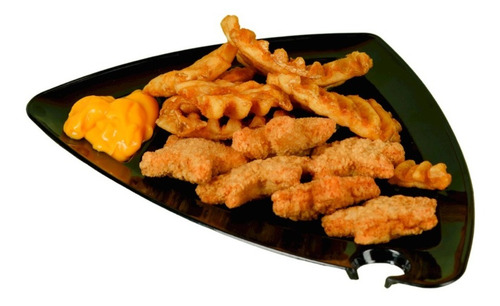 Plato Triangulo Fiesta Para Postres Comida Catering 20 Pzas