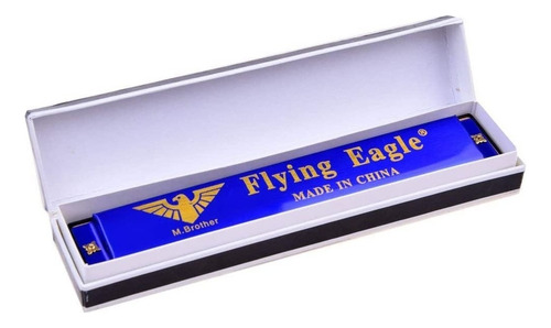 Instrumento Armonica De Metal Infantil - Flying Eagle Color Azul