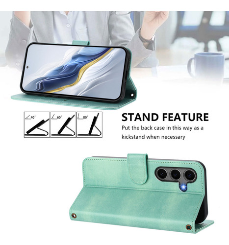 Funda De Piel Tipo Cartera Con Ranura Para Teléfono Zte Blade A52
