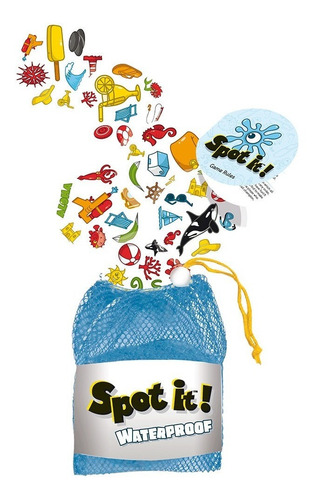 Imagen 2 de 5 de Juego De Mesa Dobble Waterproof 5 En 1 Spot It Agilidad H2o