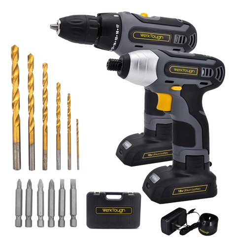 Kit Combinado Taladro Inalambrico 20 V Destornillador 1 4  2