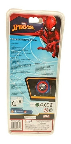 Imagen 2 de 4 de Reloj Spiderman Hombre Araña Disney Marvel Proyector Discos