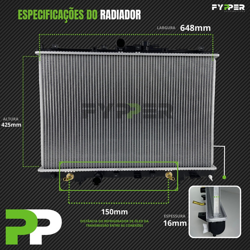 Radiador Pajero Tr4 4x4 Aut. 2008 2009 2010 2011 Até 2015