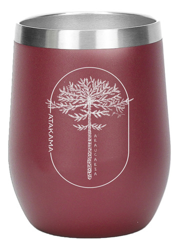 Termo Vaso Atakama Outdoor | 350 Ml | Térmico Color Rojo Araucaria