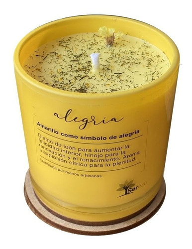 Vela Aromática Alegría Amarillo Explosión Citrica Felicidad