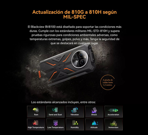 Blackview Bv8100 Celular Rugged + Cámara 50 Mp Y 2k Video