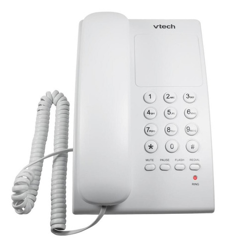 Telefone Vtech  Vtc105w C/ Fio Digital  De Mesa - Branco