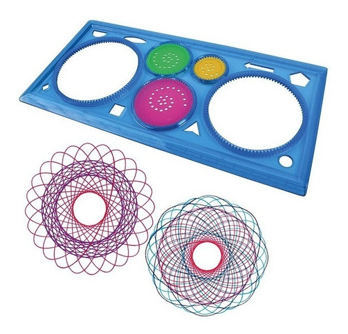 Espirografo Regla De Circulos 3 Piezas Regla En Cm Escolar