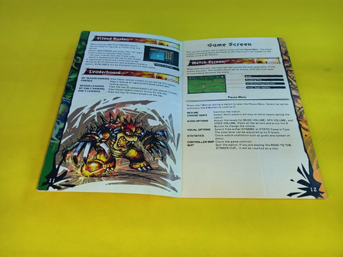 Manual Original Mario Strikers Charged Wii (Usado)
