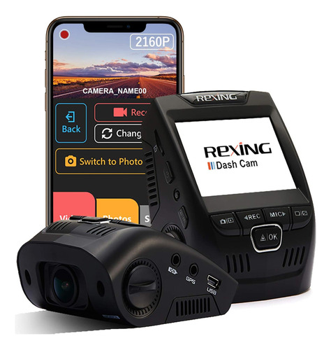 Rexing V1 - 4k Ultra Hd Car Dash Cam 2.4 Pantalla Lcd, Wi-fi